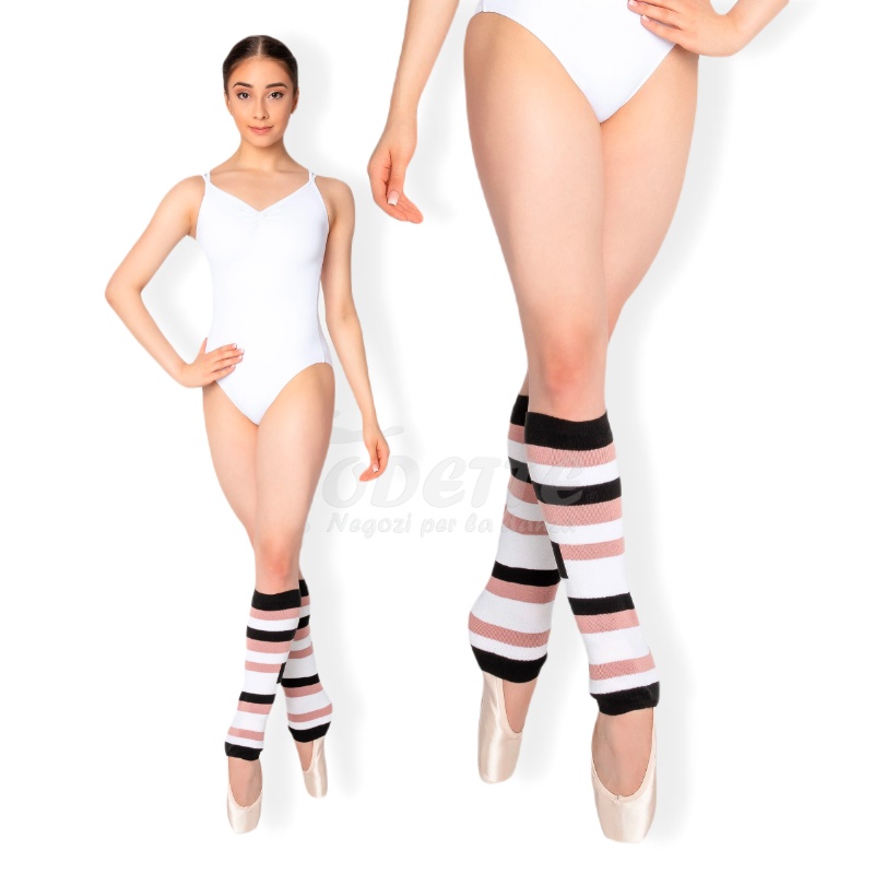 So Dança striped leg warmers