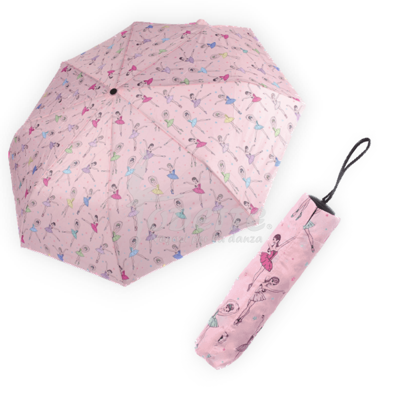 Umbrella With Printed Ballerinas