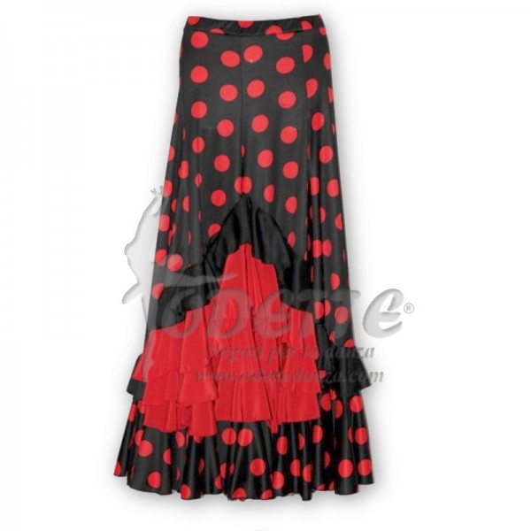 Flamenco skirt with polka dots